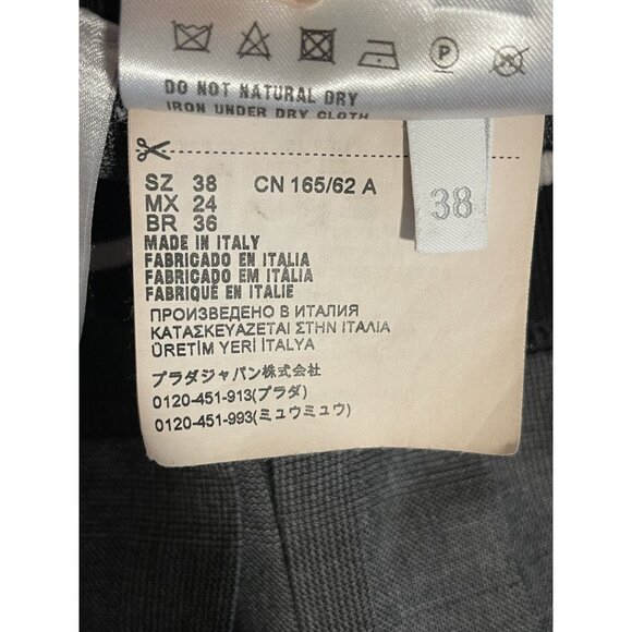 Miu Miu Womens Gray Pleated Mini Skirt With Elastic Waistband - Picture 10 of 16